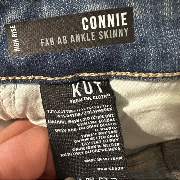 Kut From the Kloth Connie Jeans Hight rise Fab Ab Skinny ankle size 4, nwt - Picture 6 of 8